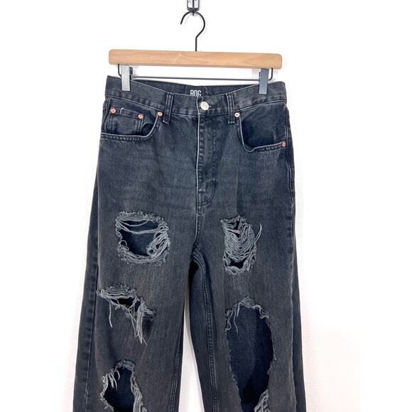 BDG High-Rise Baggy Gray Distressed Jeans Size 29 - Picture 3 of 8